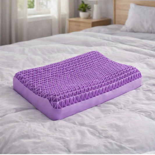 High-elasticity Purple Gel Honeycomb Pillow